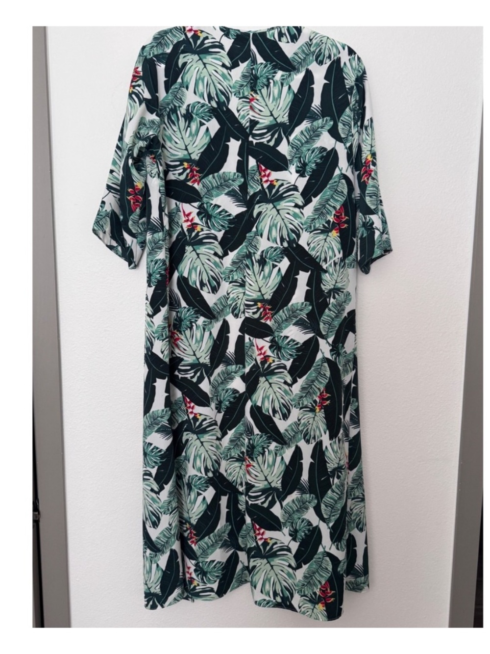 RACHEL ZOE • Palm Print Duster Kaftan Jacket in a Beautiful Tropical Palm Print - Picture 10 of 16